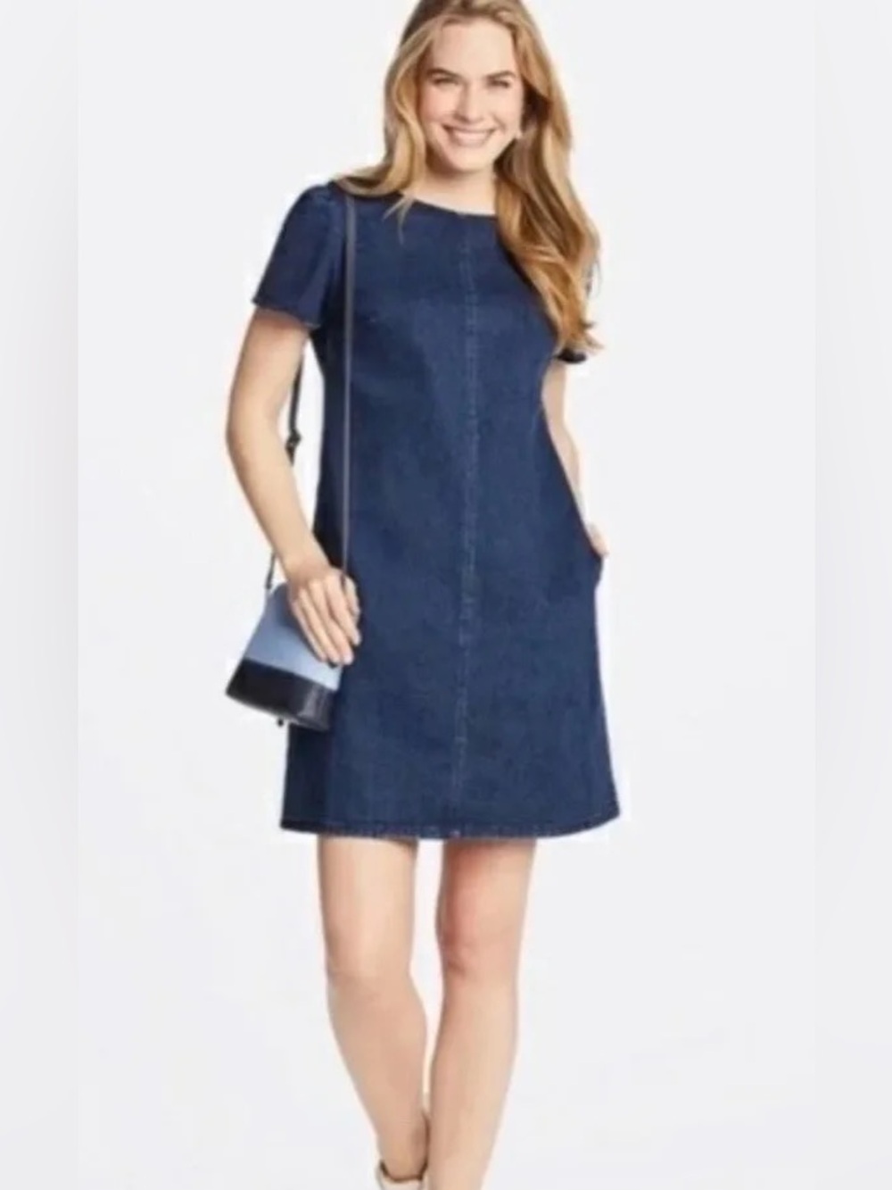 Draper James Indigo Denim Shift Dress